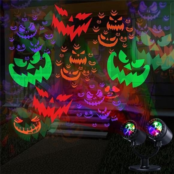 Halloween Projector Lights Outdoor, Double Head Dynamic Halloween - Picture 7 of 7